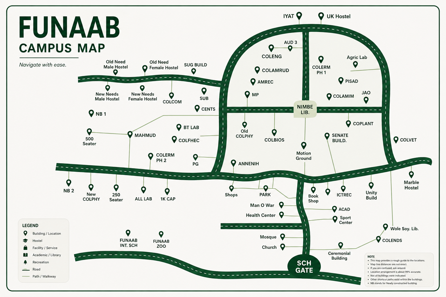 FUNAAB campus map